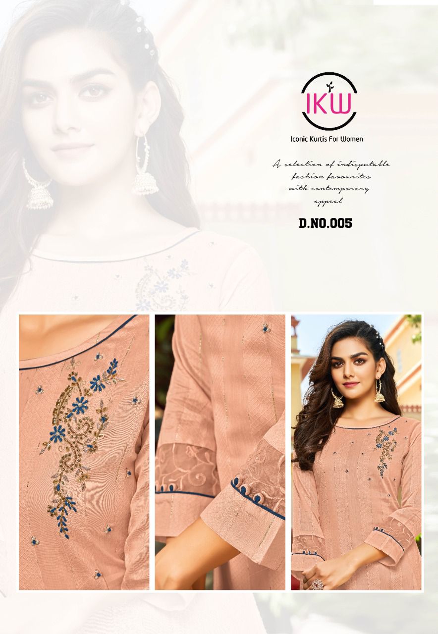 Ikw Pearl 1 New Fancy Ethnic Wear Viscose Designer Kurti Collection